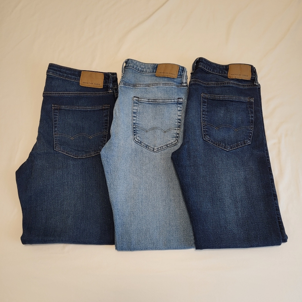 AE American Eagle AirFlex + Men's Denim Jeans (3 Pairs)